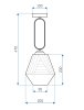 Pendant Lamp TOOLIGHT APP1025-1CP Gold 1-light point E27 20x20x47cm