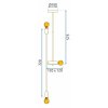 Pendant Lamp TOOLIGHT APP1115 Metal Gold E27 6-light points