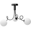 Chandelier Toolight APP1154-3CP Black Metal Glass Balls G9 3-light points