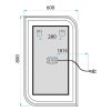 Mirror Rea Zone 80X60 Led Black