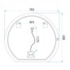 MIRROR REA FABIO 80 LED