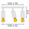 Pendant Lamp TOOLIGHT APP1243 SPOTS Metal Black GU10 3-light points
