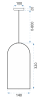 Pendant Lamp TOOLIGHT APP196 FOX B Bell Metal Black - Gold Pink E27 1-light point