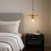 Pendant Lamp TOOLIGHT APP1181-1CP FLAT Gold Metal E27 1-light point