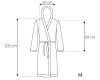 Bathrobe men Jordan Ecru Grey L