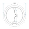 MIRROR REA MODERN 50 LED TRANSPARENT