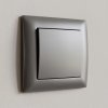 Toolight Single Switch With Frame Oste Jnh006-w Grey
