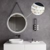 MIRROR REA LED 104 70X70CM BLACK