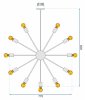 Pendant Lamp TOOLIGHT APP259-18C Black Starfish 18-light points E27 77x77x85cm