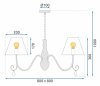 Pendant Lamp TOOLIGHT APP991-4CP Cristal 4-light points E14 80x80x36-100cm