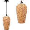 Pendant Lamp TOOLIGHT APP986-1CP Brown BOHO 1-light point E27 23x23x38-128cm