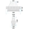 CEILING LAMP CHANDELIER TOOLIGHT LED APP1546-CP2 CHROME