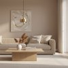 Pendant Lamp TOOLIGHT APP1236-1CP Gold Metal Glass E27 1-light point