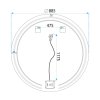 MIRROR REA MODERN 90 LED TRANSPARENT