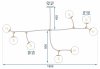 CEILING LAMP CHANDELIER TOOLIGHT APP1673-8CP BLACK