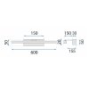 Wall Lamp Rea App1858-1W Chrome 60Cm Led