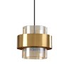 Pendant Lamp TOOLIGHT APP1236-1CP Gold Metal Glass E27 1-light point