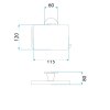 TOILET PAPER HOLDER REA 1608 ARISTO BRUSH COPPER