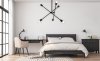 Pendant Lamp TOOLIGHT APP1114-6CP Black Metal E27 6-light points