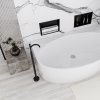 Built-in Stainless Steel Bathroom Shelf 30X30 Black Matt
