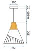 Pendant Lamp TOOLIGHT APP226-1CP Scandinave Metal 1-light point E27 25x25x28-118cm