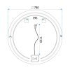 MIRROR REA MODERN 80 LED TRANSPARENT