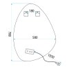 MIRROR REA LED YH-3347 80X60 TRANSPARENT