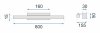 Bathroom Wall LED Light TOOLIGHT APP835-1W LINE 80cm Gold 12W