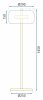 Floor Lamp LED APP749-1F Gold