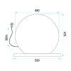 MIRROR REA HOLLYWOOD WHITE 50CM LED