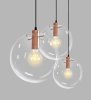 Pendant Lamp TOOLIGHT APP041-1CP LASSI Glass 3 Balls Rose-Gold 20-25-30cm E27