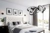 Pendant LED Lamp TOOLIGHT APP820-CP Modern EVE Black + remote control 1-light point 70 W 49x20cm