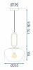 Pendant Lamp TOOLIGHT APP1074-1CP White Gold 1-light point E27 22x22x15,5-100cm