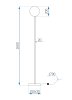 Floor Lamp Living Room Toolight APP926-1F Gold Balls 1-light point E27 25x25x160cm