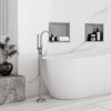 Built-in Stainless Steel Bathroom Shelf 30X30 Brushed Steel