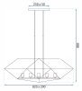Pendant Lamp TOOLIGHT APP1037-5CP Black 5-light points E27 29x82x88cm