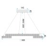 LED HANGING CEILING LAMP TOOLIGHT APP1770-CP CHROME 60CM