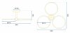 Pendant LED Lamp TOOLIGHT APP993-C Gold + remote control 3-light points 70W 63x66x24cm