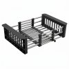 Telescopic Sink Dish Drying Rack Rea P14487 Black