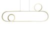Pendant LED Lamp TOOLIGHT APP809-CP Gold + remote control 1-light point 40W 34,5x90x106cm