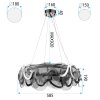 CEILING LAMP CHANDELIER TOOLIGHT APP1545-8CP GREY