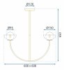 Pendant Lamp TOOLIGHT APP1200-CP Metal Gold - White G9 4-light points