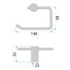 Toilet Paper Holder Rea A62309 Chrome