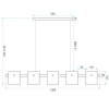 CEILING LAMP CHANDELIER TOOLIGHT APP1706-5CP GREY