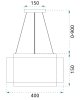 Pendant LED Lamp TOOLIGHT APP1000-CP Mesh 1-light point 24W 40x40x15-105cm