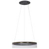 Pendant LED Lamp TOOLIGHT APP1191-CP 40cm Black Plastic 32W + remote control