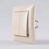Toolight Double Switch Oste Jnh007-w Beige