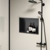 Built-in Stainless Steel Bathroom Shelf 30X45 Black Matt