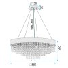 CEILING LAMP CHANDELIER TOOLIGHT APP1786-16CP CHROME 60CM