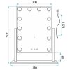 Mirror Rea Style 30X40 Led White